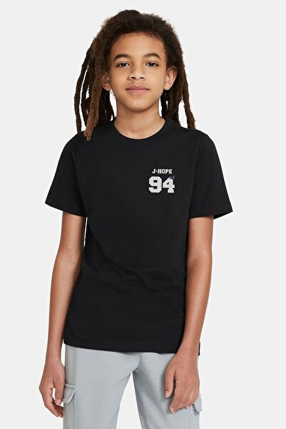 QIVI Unisex Παιδικό Μαύρο Tshirt με στάμπα Bts J Hope 94