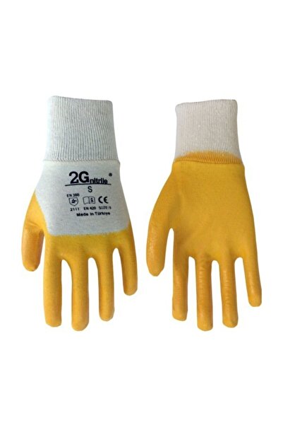 2G Nitrile 2g Nkpe Nitril Kaplamalı Pamuklu Iş Eldiveni 9 Numara (12 Çift)