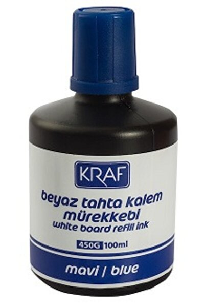 KRAF Beyaz Tahta Kalem Mürekkebi Mavi 100 Ml