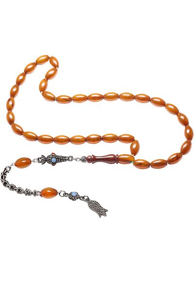Tesbih Atölyesi Certified Dabbas Master Countersink Hole Ottoman Simulation Rod Crimping Amber Prayer Beads