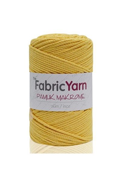 The Fabric Yarn Yellow Cotton Macrame Thin Thread