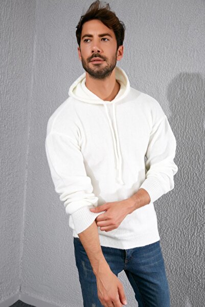 Sateen Men Sweater - White - Regular