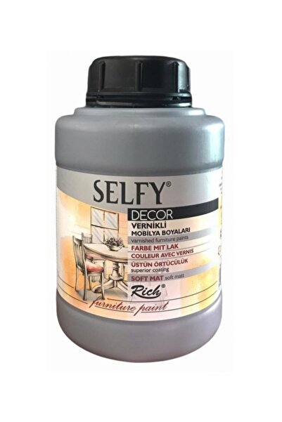 Rich Selfy Decor Vernikli Mobilya Boyası 1250 Cc Antrasit 12872