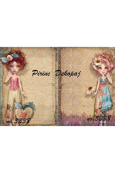 LİNEART Brass Decopage Paper No:3338