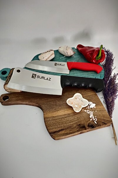 SürLaz Sürmene Nakiri Şef Bıçağı+ Et, Kemik Kırma Satırı, Şef Seti