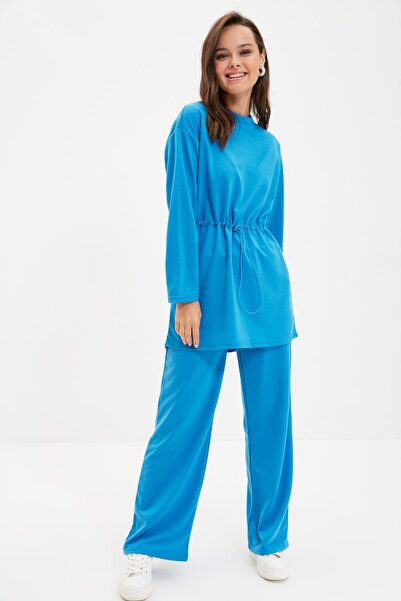 Trendyol Modest Sweatsuit Set - Blue - Relaxed