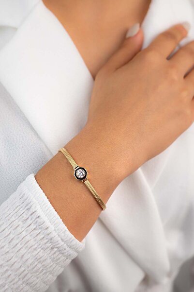 YAVUZ KUYUMCULUK Altın Kalze Sekizgen Baget Bileklik