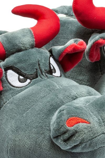 Twigy Bull Unisex Pet Gray Slippers - Ultrasoft Bull