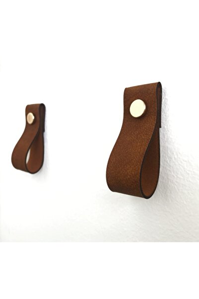 Bundera 3adet Tarçın Deri Gardrop Çekmece Tutacağı Kulpu Lw-a5 Mutfak Banyo Mobilya Dolabı Modern Kulp