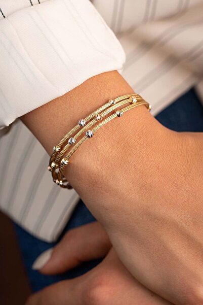 YAVUZ KUYUMCULUK Altın Üç Sıra Dorika Toplu Bileklik