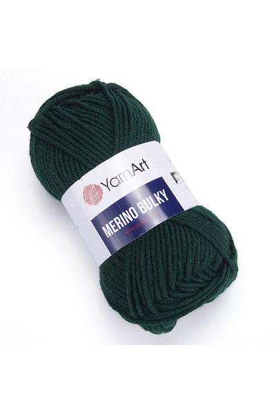 Yarnart Merino Bulky - Πλεκτό Χέρι Νήμα Σμαραγδένιο Πράσινο-590