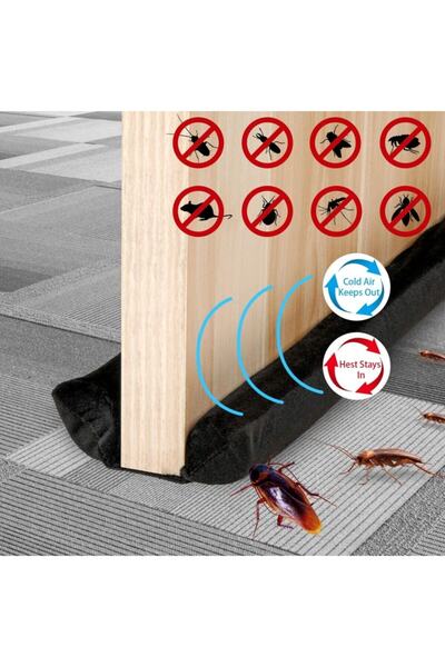 HeiN Çift Taraflı Kapı Altı Rüzgar Önleyici Isı Yalıtım Süngeri 2 Adet