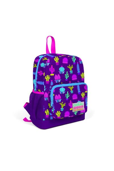Coral High Rucsac de școală cu două compartimente pentru copii, violet, roz, ...