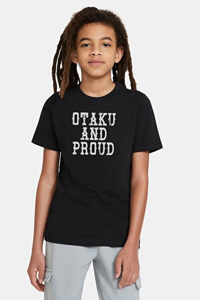 QIVI Unisex dečija crna majica One Punch Man Štampano