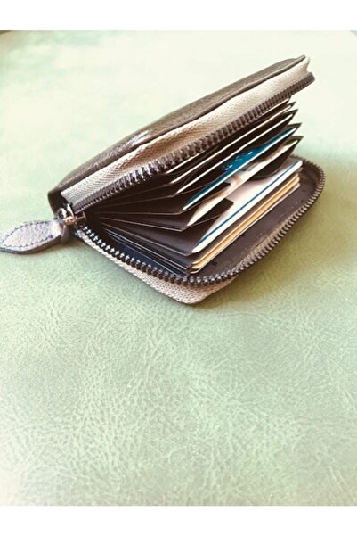 LUCCACCI Δερμάτινη θήκη για κάρτες και χρήματα ακορντεόν Χακί Πράσινο (ΓΝΗΣΙΟ ΔΕΡΜΑ)