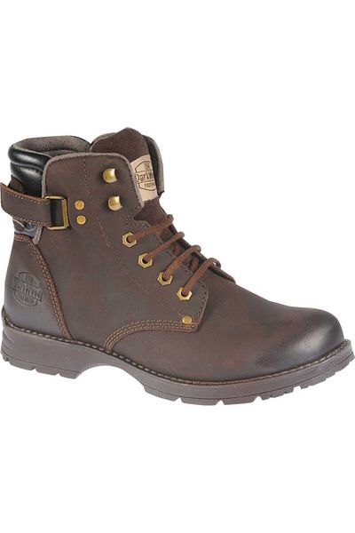 Darkwood Cizme maro din piele naturală nubuck pentru bărbați 3501