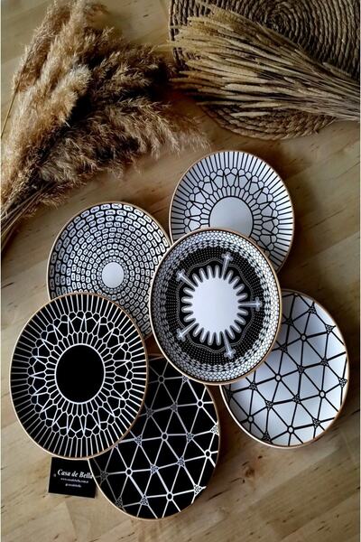 CASA DE BELLA Gilded Patterned 6 Person Cake Plate