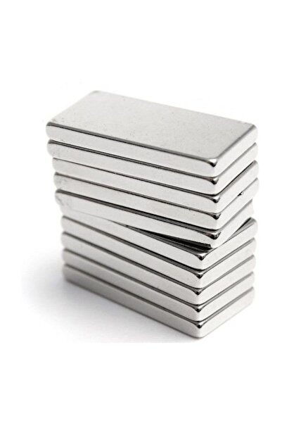 Dünya Magnet 10 Adet, Süper Güçlü Neodyum Mıknatıs, Dikdörtgen Magnet, 30x10x2 Mm