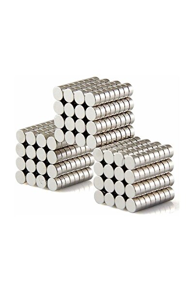 Dünya Magnet 100 Adet 6mm X 2mm Yuvarlak Güçlü Neodyum Mıknatıs Magnet(100'lü...