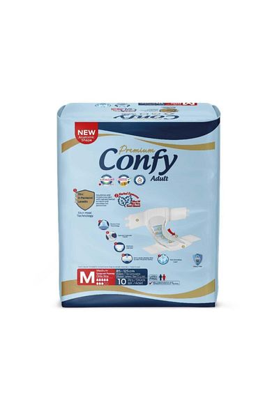 Confy Adult Medium Diapers Adult 10 Pack