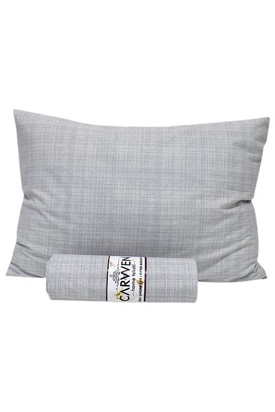 CARWEN TEKSTİL Light Gray Double - Ranforce Cotton Elastic Sheet Set