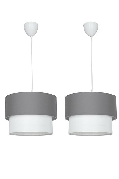 EvLight 2-Piece Cake Pendant Chandelier / Anthracite