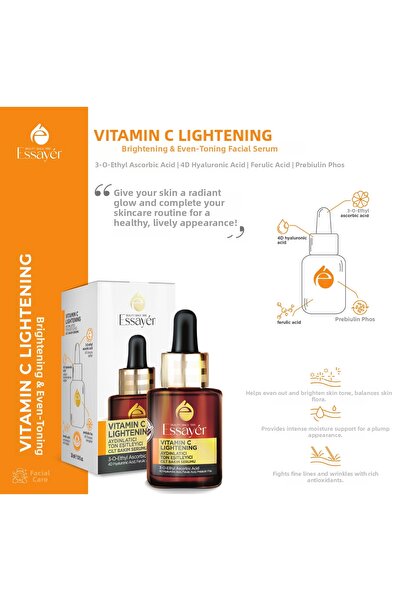 ESSAYER Anti-Blemish Brightening Vitamin C Serum, Vitamin B5, Niacinamide