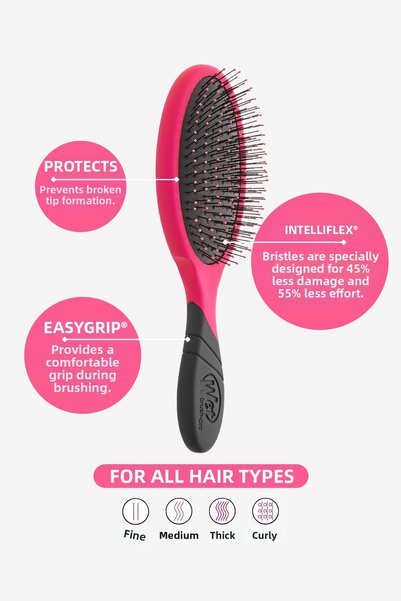 Wet Brush Perie de păr descurcată Pro Detangler roz