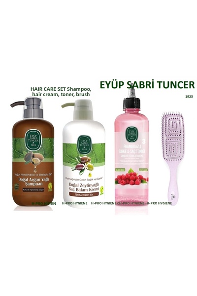 Eyüp Sabri Tuncer H-Pro Hygiene Hair Care Set, Argan Oil Shampoo, Conditioner...