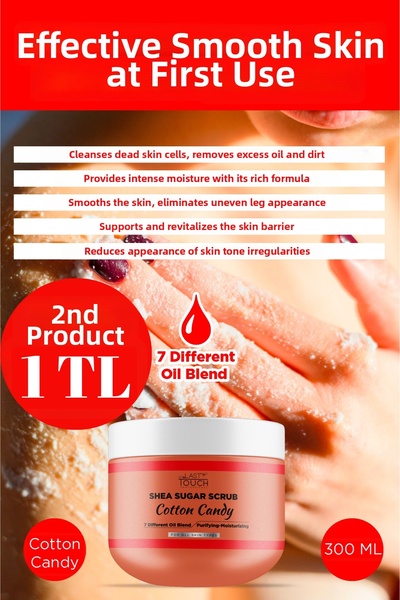 LAST TOUCH Body Scrub Nourishing, Moisturizing and Purifying, Shea Sugar Scru...