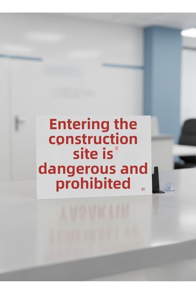 Gündoğdu Warning Sign: Entering Construction Sites Is Dangerous and Prohibite...