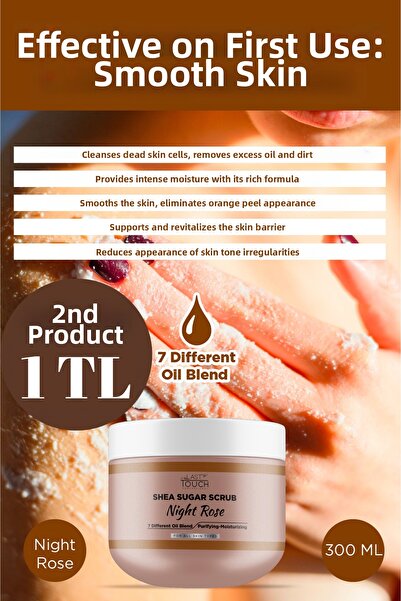 LAST TOUCH Body Scrub Nourishing, Moisturizing and Purifying, Shea Sugar Scru...