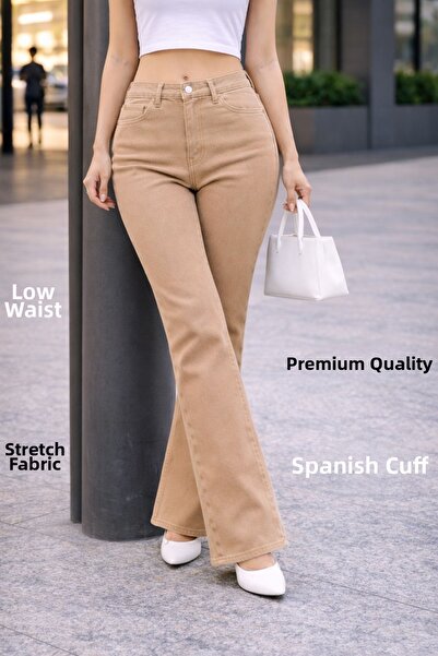 CEDY DENIM High Quality Women's 5 Pocket Low Rise Flared Skinnyfit Stretchy J...