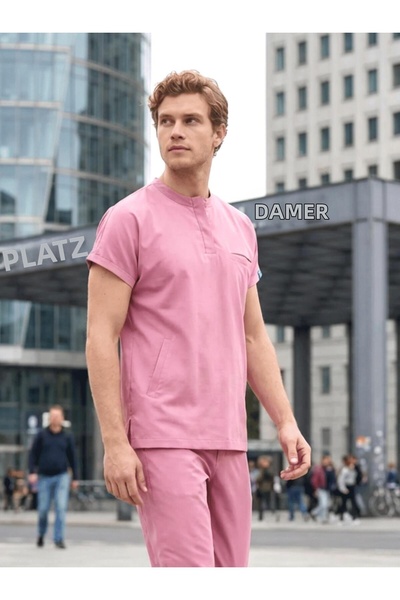 Dr. Mitra Men's Berlin Model Stretch Fabric Surgical Nurse Doctor Suit