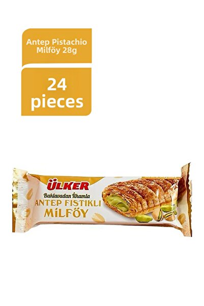 Ülker Kat Kat Tat Pistachio Creamy Milk Chocolate - 28 Grams - 24 Pieces