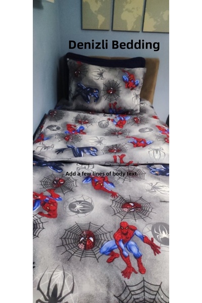 DENİZLİ ÇEYİZ Single Elastic Fitted Sheet Set Gray Spider
