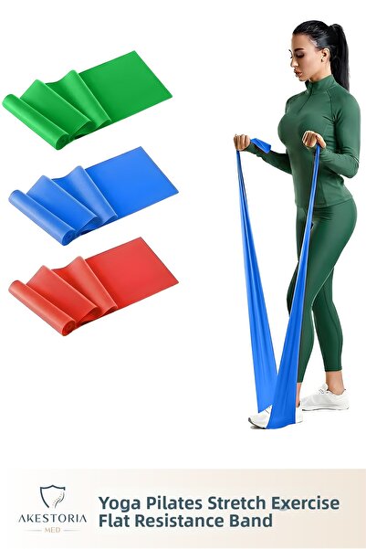 Akestoria Med Yoga Elastic Bands, Yoga Pilates Stretch Long Exercise Flat Res...