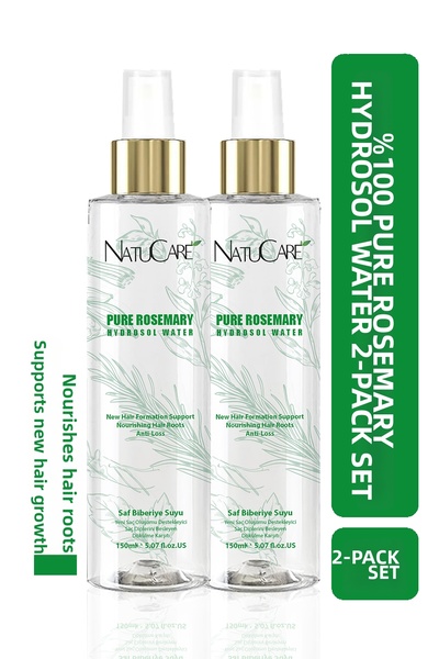NatuCare نمو سريع للشعر ومضاد للتساقط 100% روزماري تونوميك 2*150 مل