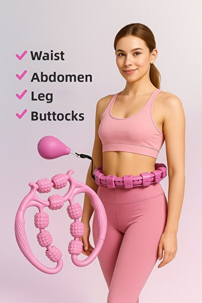 OULITE Хула-хуп и 9-колесен масажор Супер комплект за отслабване на талията, ...