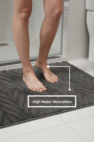 Mislina Home Non-Slip Patterned Doormat Foot Towel Water Absorbent Non-Slip S...
