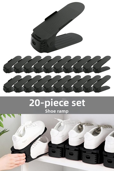 Meleni Home Rampă de încălțăminte reglabilă individuală cu 20 de piese - Orga...