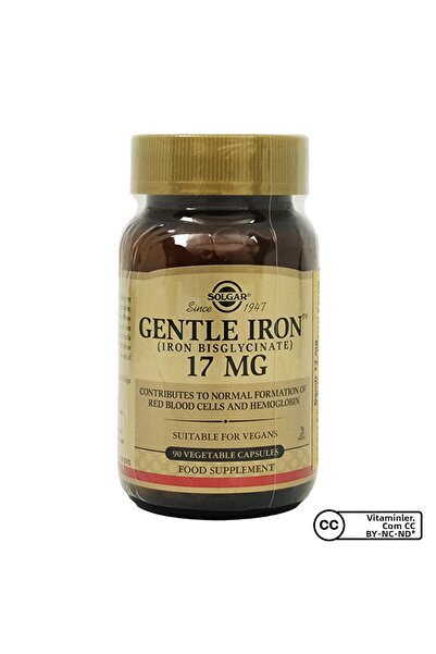 Solgar الحديد اللطيف 17 ملغ 90 كبسولة