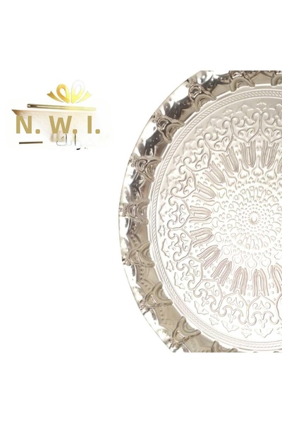 Marateks Silver - Copper Ottoman Patterned Turkish Coffee Cup Set for 6 Peopl...