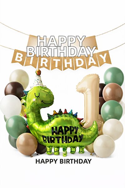 MERİ PARTİ Σετ μπαλονιών γενεθλίων με θέμα τους δεινόσαυρους και επιλογές για...