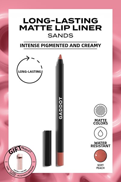 Gaddot Sands - Peach Matte Lip Liner - Long Lasting & Highly Pigmented