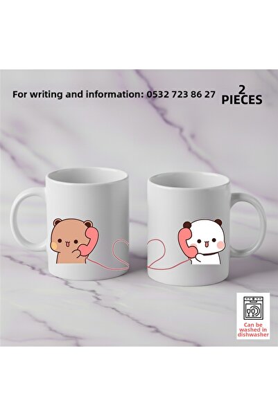 Ceymas Hediyelik 2-Piece Gift Dudububu Valentine's Day Birthday Bubududu Mug ...