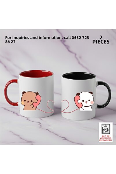 Ceymas Hediyelik 2-Piece Gift Dudububu Valentine's Day Birthday Bubududu Mug ...