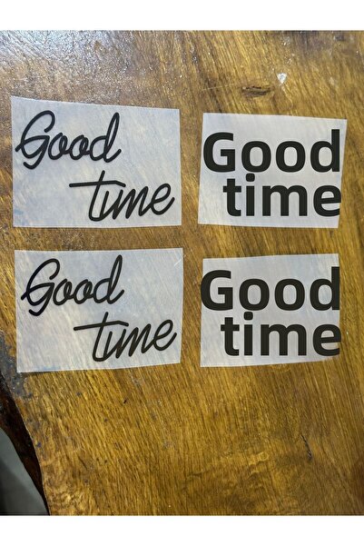 Gönülden Tasarım 4 bucăți Good Time Iron-on Transfer Printing Arma 10x7 Cm