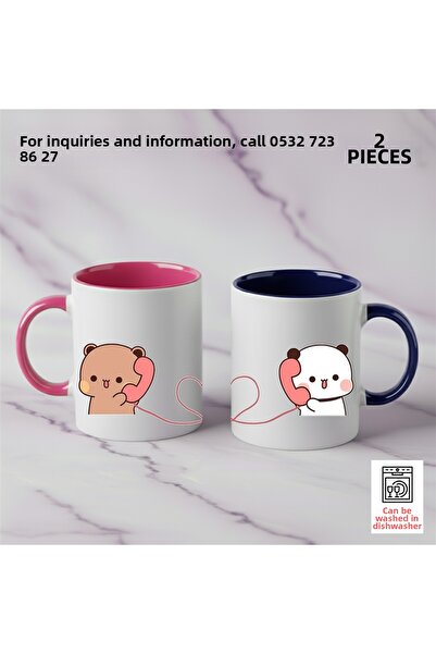 Ceymas Hediyelik 2-Piece Gift Dudububu Valentine's Day Birthday Bubududu Mug ...