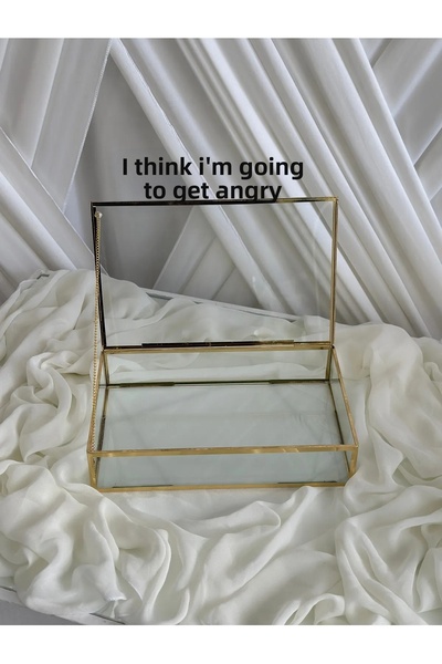 PERA HOME Promise Engagement Chocolate Box with Glass Lid Small Size